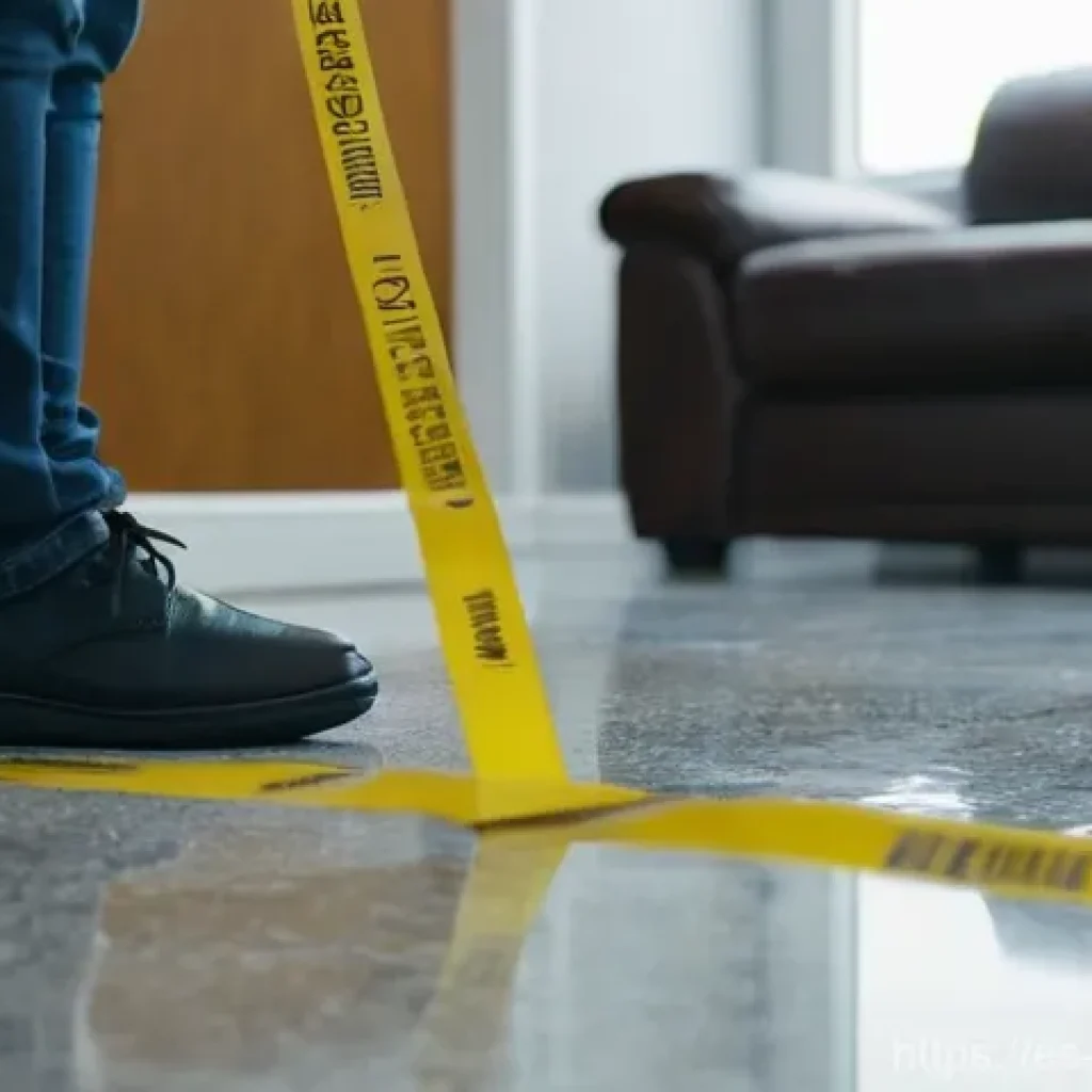 범죄 피해자 증거 확보 - **Initial Scene Documentation**
    A person, appearing to be in their late 20s to early 30s, dresse...