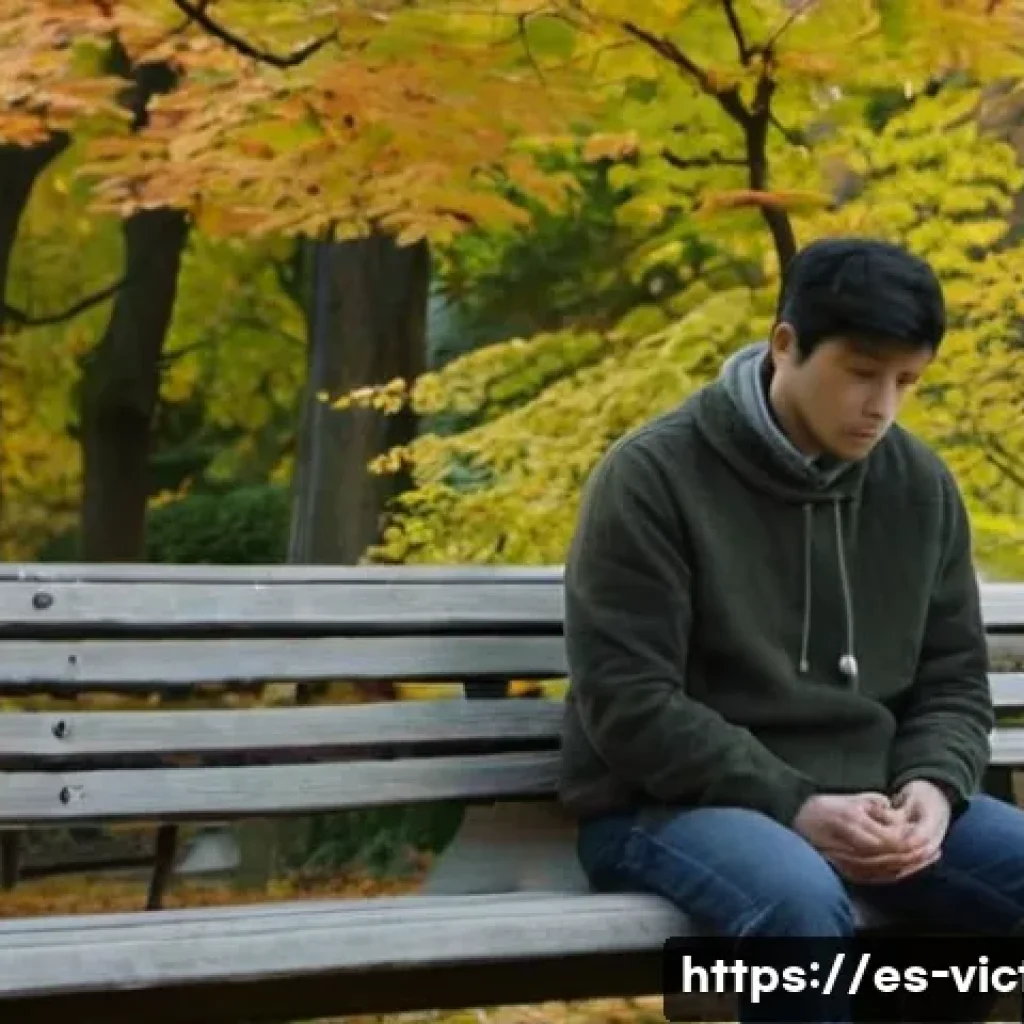 범죄 피해자 심리 치료 연구 보고서 - **Prompt:** A solitary figure, a person in their late 20s to early 30s, dressed in comfortable, mode...