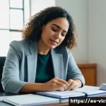 범죄 피해자 보호 조치와 법적 절차 - A compassionate social worker providing emotional support to a Hispanic woman victim during a judici...